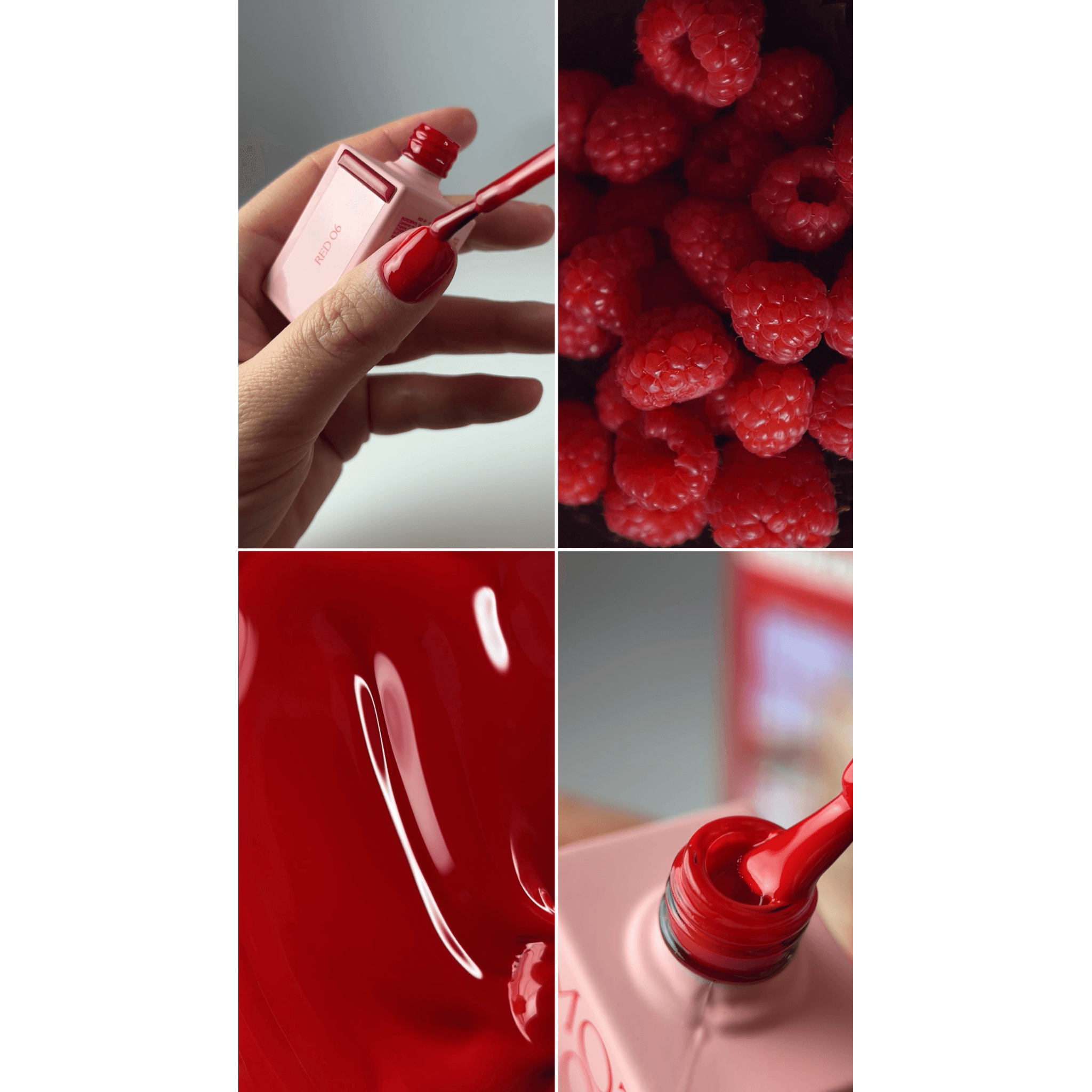 Gel Polish Red 06 - colore smalto semipermanente - immagine 2