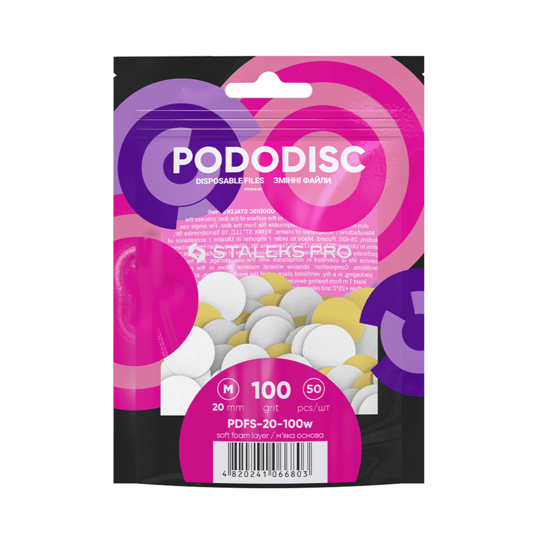 Lime con base morbida per Pododisc M - PDFS-20-100W - MIDA Nail Care
