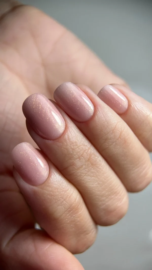 Gummy Base UP Sunny Nude – Base Rubber Semipermanente Nude con Shimmer Oro - Basi Rubber Gel Semipermanente