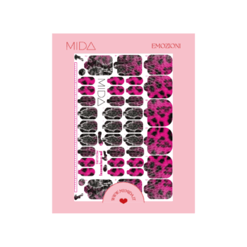 Nails Wraps per pedicure effetto pitonato fuxia - Nail ART - Decorazioni unghie