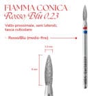 Punta per cuticole MIDA - Fiamma Conica Rossa/Blu 0.23 - Thumbnail Image 2
