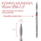 Punta per cuticole MIDA – Fiamma Stondata Rossa/Blu 0.21 Punta per cuticole MIDA – Fiamma Stondata Rossa/Blu 0.21 - Punte Fresa MIDA