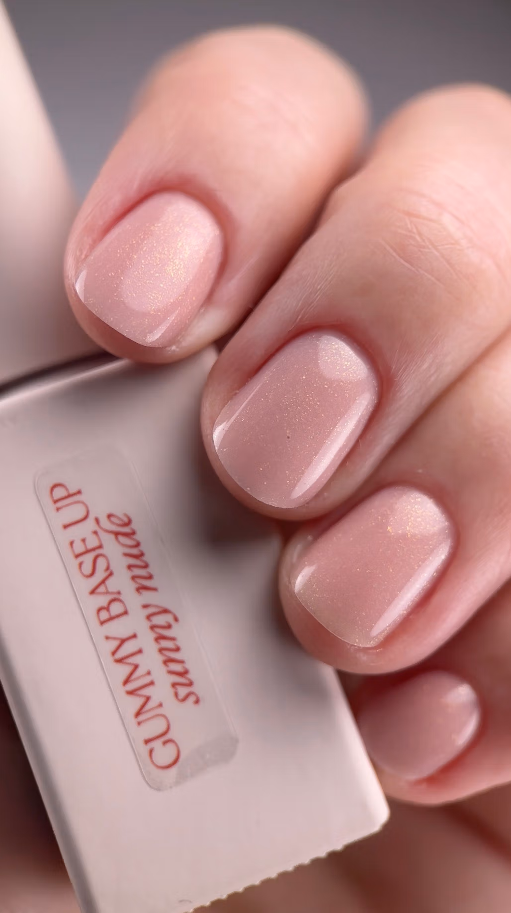 Gummy Base UP sunny nude — clean manicure